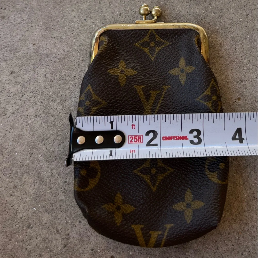 Vintage Louis Vuitton Brown Multi Leather Coin Purse 1960's RARE - Picture 6 of 12